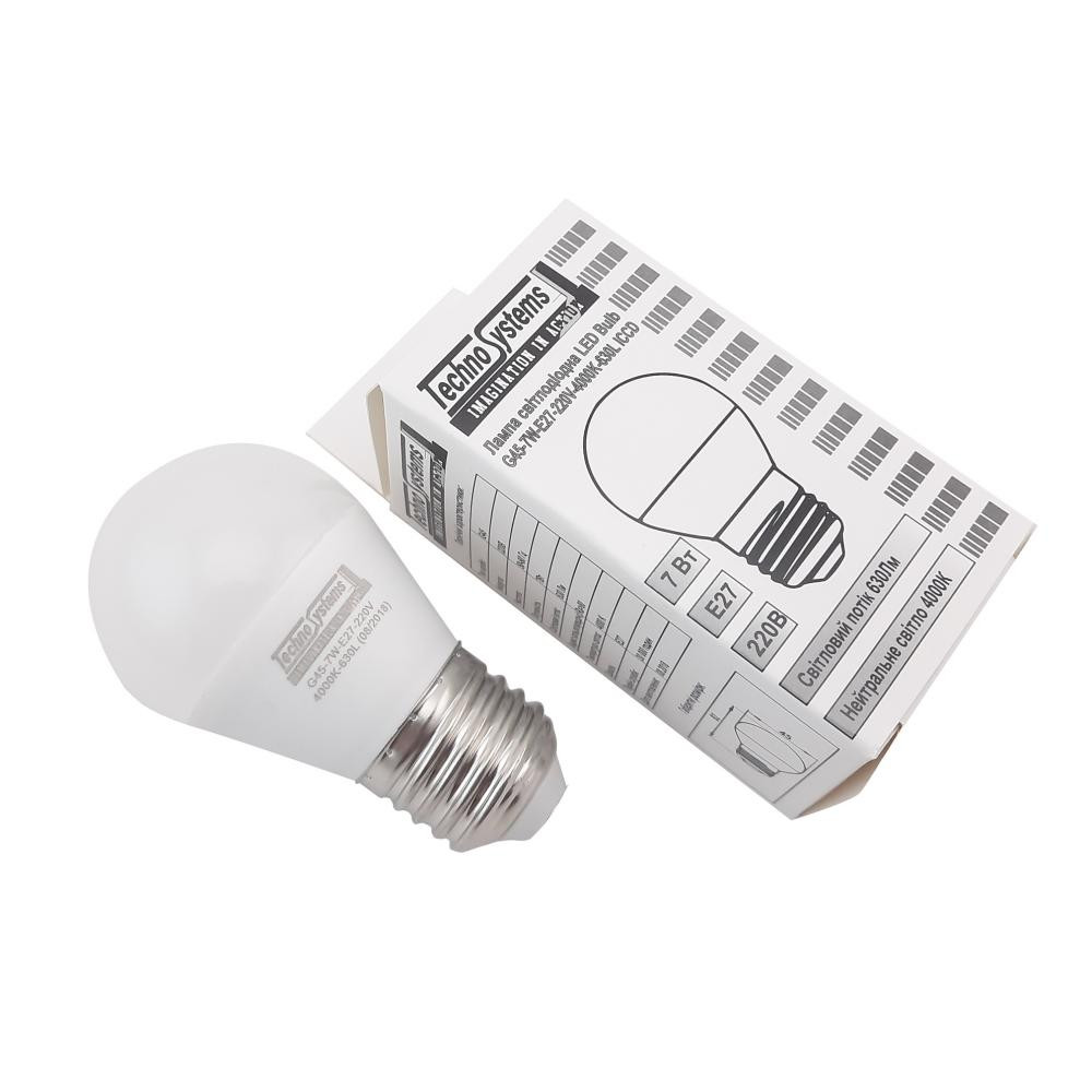 TechnoSystems LED Bulb 7W.E27.G45.4000K Golden (TNSy5000036) - зображення 1