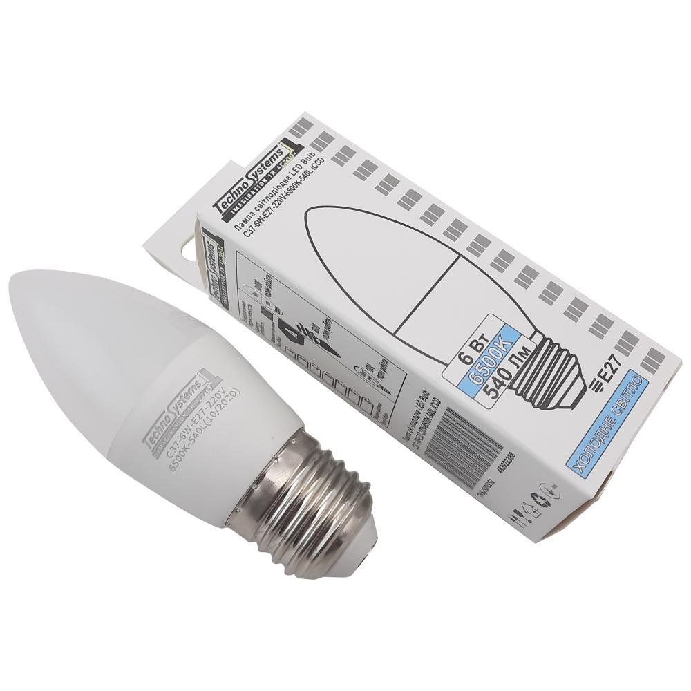 TechnoSystems LED Bulb 6W.E14.C37.6500K ICCD (TNSy5000252) - зображення 1