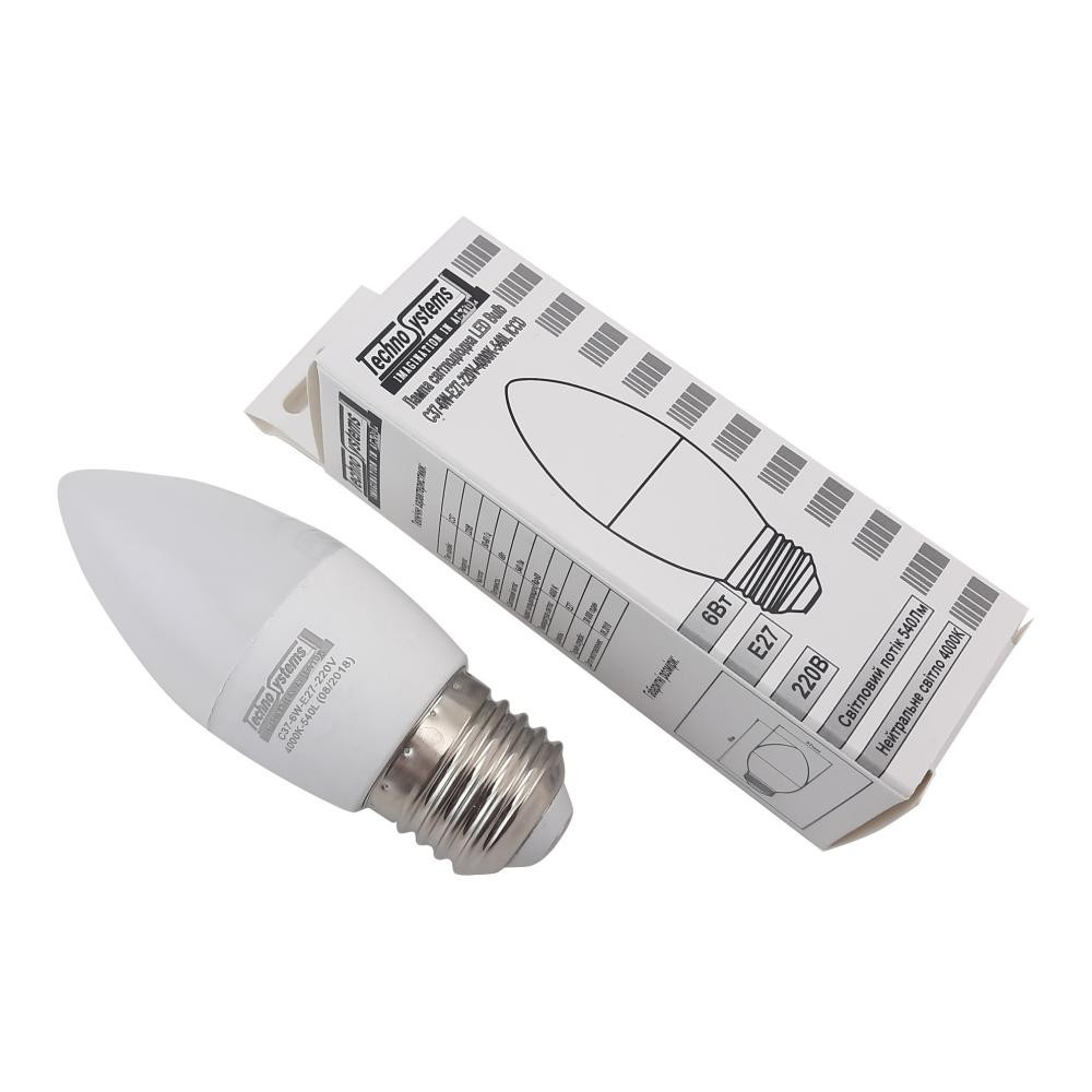 TechnoSystems LED Bulb 6W.E14.C37.4000K ICCD (TNSy5000038) - зображення 1