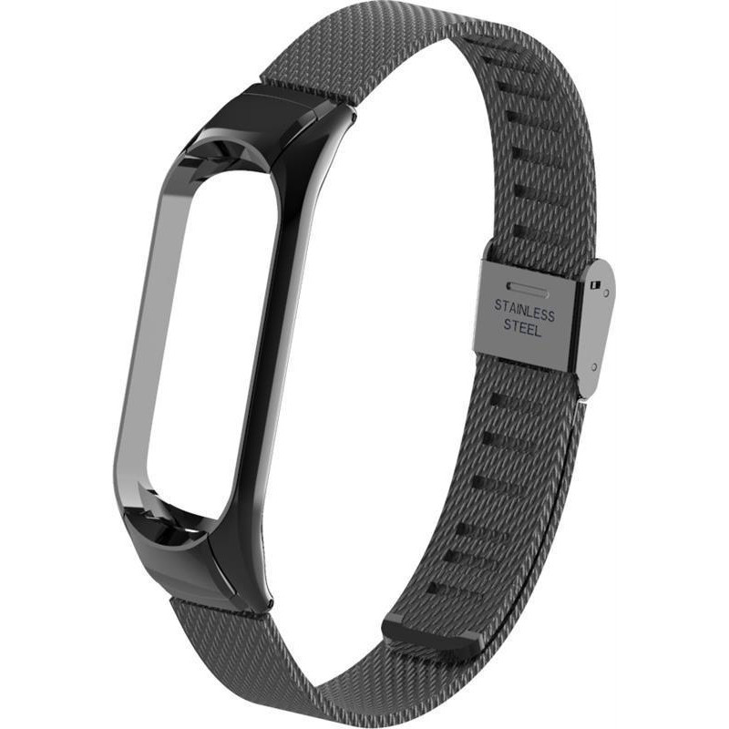 BeCover Ремешок для фитнес браслета  Metal для Xiaomi Mi Smart Band 5 Black (705146) - зображення 1