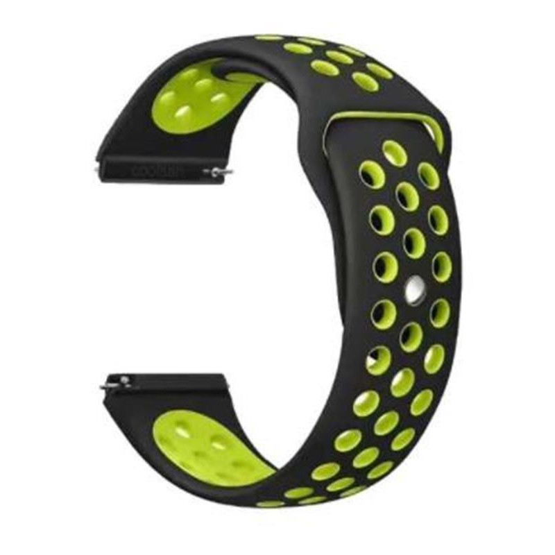 BeCover Ремешок  Nike Style для Amazfit Stratos 1/2/2S/3/GTR 2/GTR 47mm/GTR Lite 47mm/Nexo/Pace Black-Yellow - зображення 1