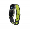 BeCover Ремінець Vents Style для Xiaomi Mi Smart Band 5/6/7 Black-Green (705152) - зображення 2