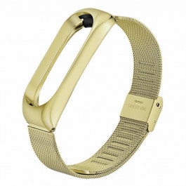   BeCover Ремешок для фитнес браслета  Metal для Xiaomi Mi Smart Band 5 Gold (705148)