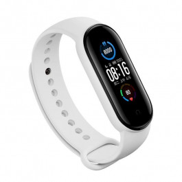   BeCover Силіконовий ремінець для Xiaomi Mi Smart Band 5 / Mi Smart Band 6 White (705072)