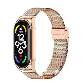   BeCover Ремінець Metal  для Xiaomi Mi Smart Band 7 Rose Gold (707496)