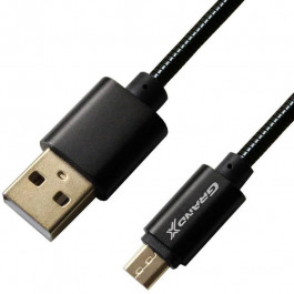   Grand-X USB - micro USB, Cu, 2.1A, Black, 1m (MM-01B)