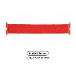   ArmorStandart Ремінець  Braided Solo Loop для Apple Watch 38mm / 40mm Red Size 2 (120 mm) (ARM58069)