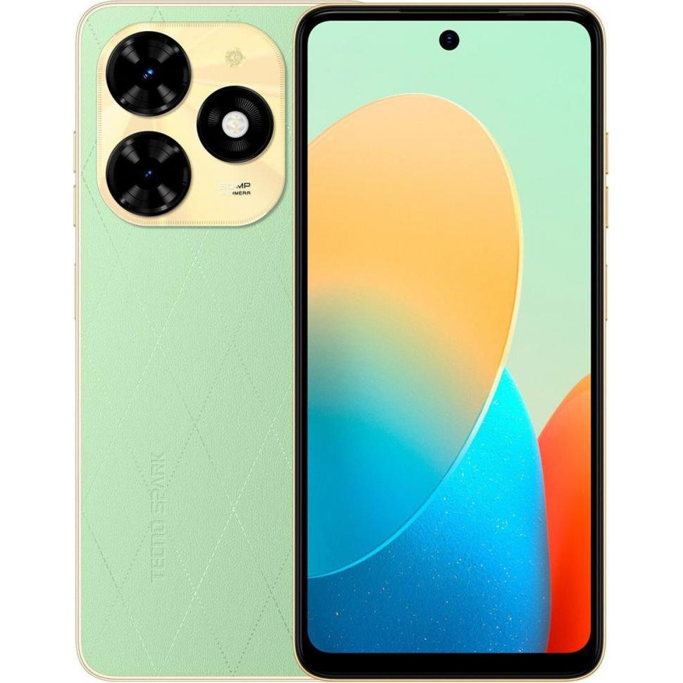 Tecno Spark 20c BG7n 4/128GB Magic Skin Green (4894947011764) - зображення 1