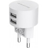 Borofone BA23A Brilliant Double USB 2.4A White - зображення 2