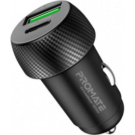   Promate DriveGear-20W PD USB-C + QC 3.0 USB-A Black (drivegear-20w.black)