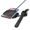 USAMS US-CD89 2in1 Wireless Charger 10W Black (CD89JN01) - зображення 2