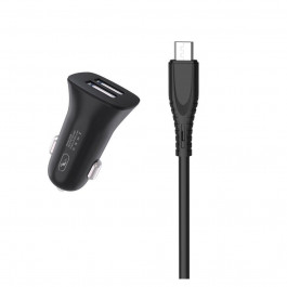   SkyDolphin SZ09V (2USB, 3.4A) Black + microUSB (AZP-000111)