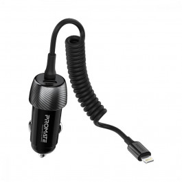   Promate PowerDrive-33PDI, 33 Вт, USB-C + Lightning Black (powerdrive-33pdi.black)