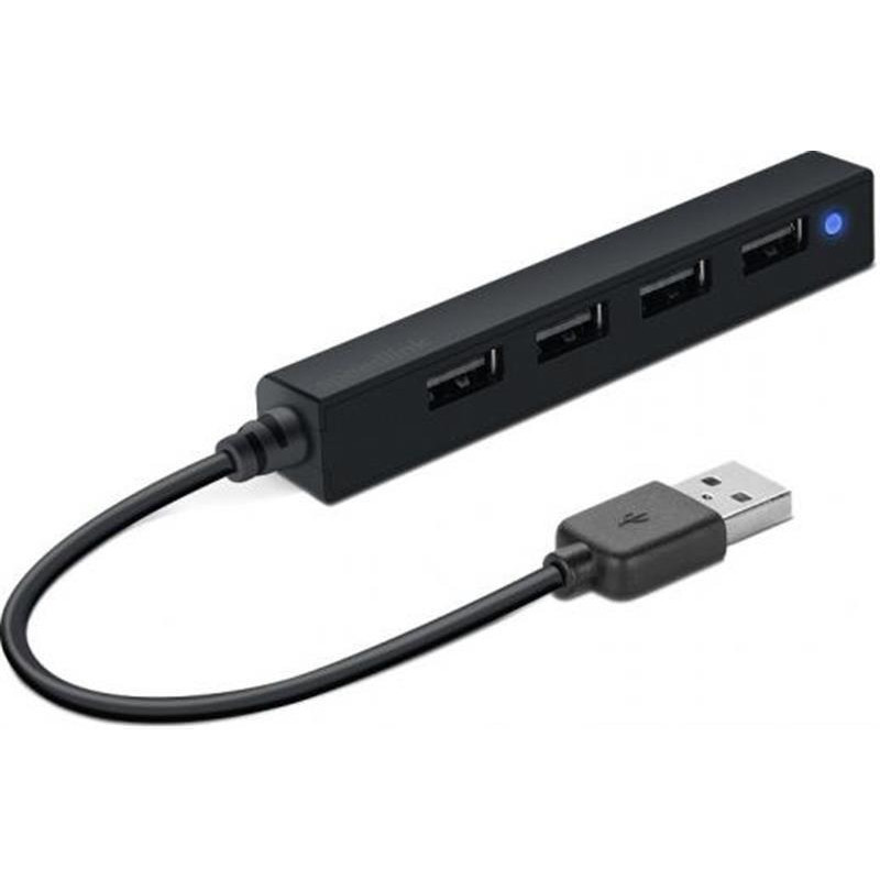 Speed-Link Snappy Slim USB Hub 4-Port Black (SL-140000-BK) - зображення 1