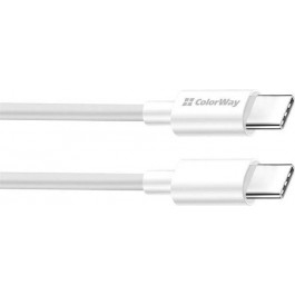   ColorWay USB Type-C to USB Type-C 60W 1m White (CW-CBPDCC055-WT)