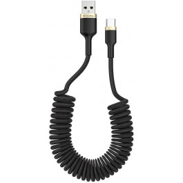   ColorWay USB Type-C Spiral 2.4А 1m Black (CW-CBUC051-BK)