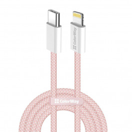   ColorWay USB Type-C to Lightning 27W 1m Pink (CW-CBPDCL061-P)