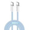 ColorWay USB Type-C to USB Type-C 60W 1m Blue (CW-CBPDCC061-BL) - зображення 1