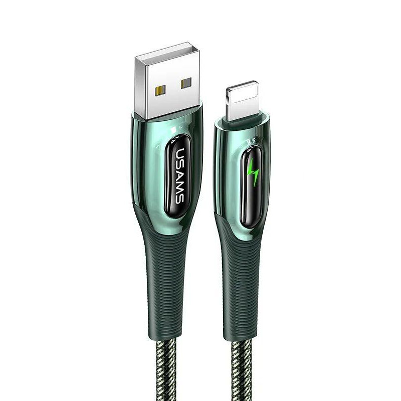 USAMS US-SJ469 USB Type-A to Lightning 1.2m Dark Green (SJ469USB02) - зображення 1