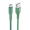 USAMS US-SJ460 USB Type-A to USB Type-C 1.2m Green (SJ460USB02) - зображення 1