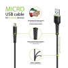 Intaleo CBFLEXM0 Micro USB 0.2m Black (1283126487422) - зображення 2