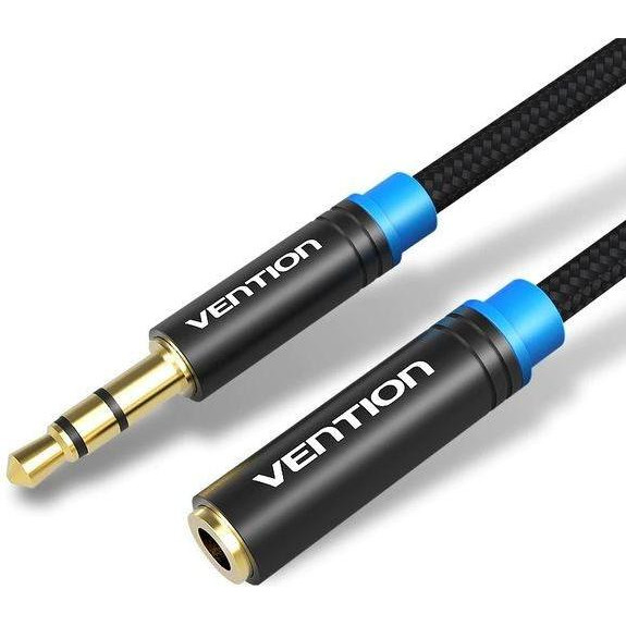 Vention mini-jack 3.5 мм 2м Black (VAB-B06-B200-M) - зображення 1