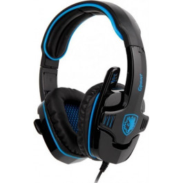   Sades SA-708 Stereo Gaming Headphone/Headset with Microphone Black/Blue (SA708-B-BL)