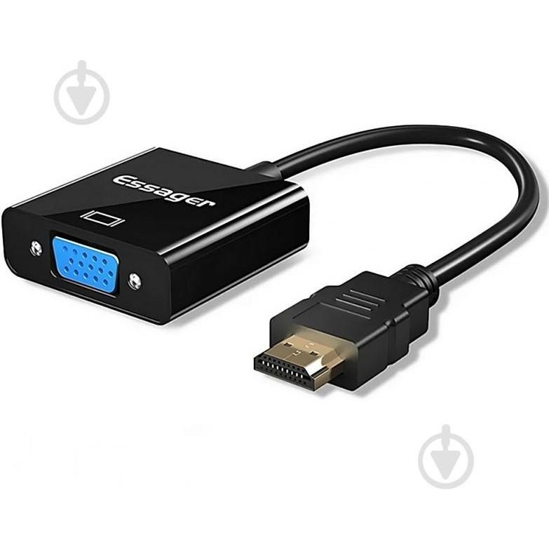 Essager Phantom HD Convertor HDMI to VGA v1.3 Black (EZJHV-HY01) - зображення 1