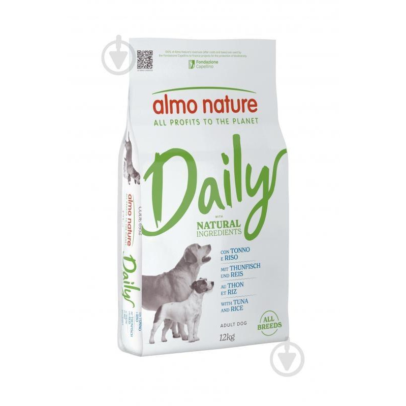 Almo Nature Daily Dog з тунцем і рисом 12 кг (8001154000238) - зображення 1