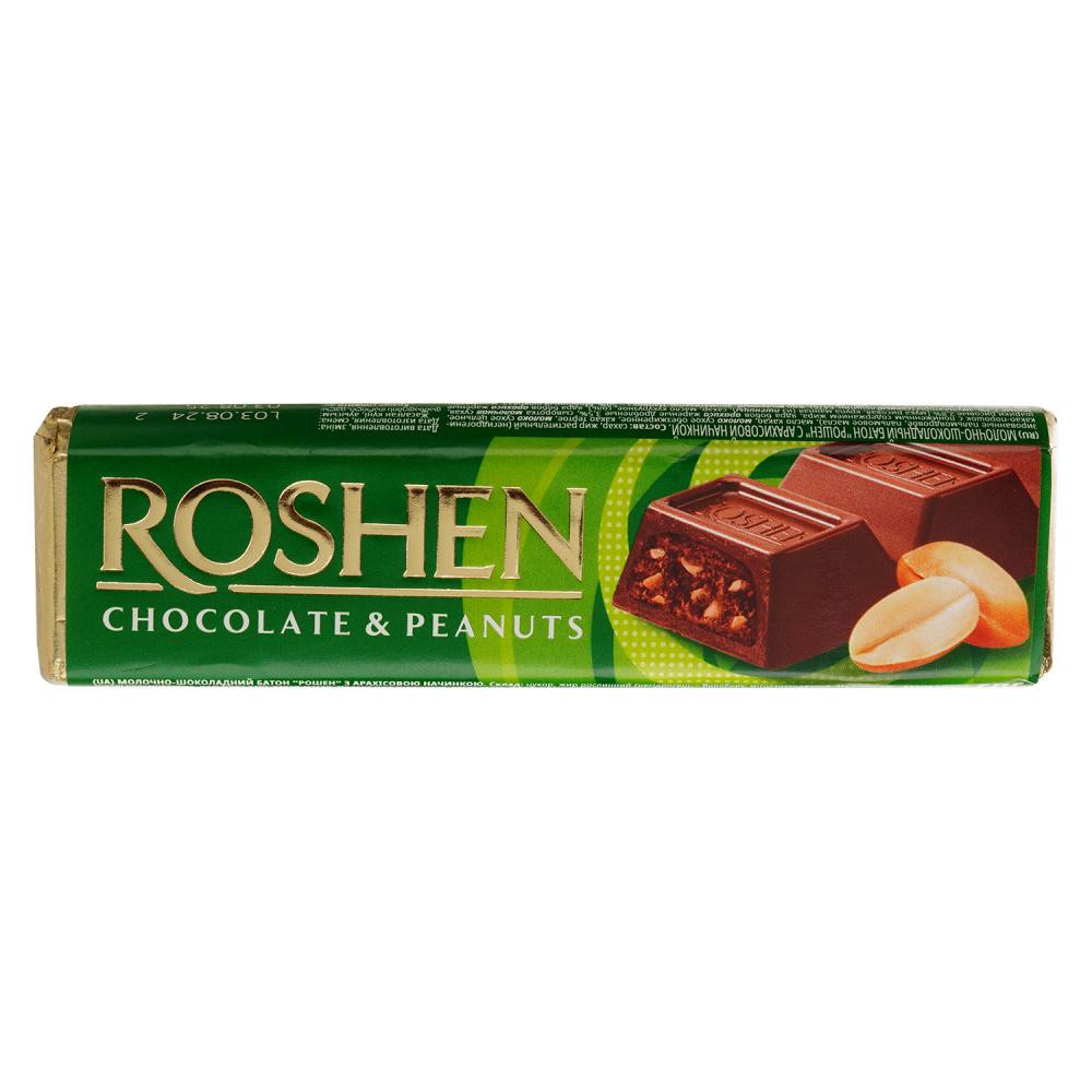 Roshen Батончик  з арахісовою начинкою шоколадний, 38 г (4823077632259) - зображення 1