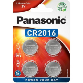   Panasonic CR-2016 bat(3B) Lithium 4шт (CR-2016EL/4B)