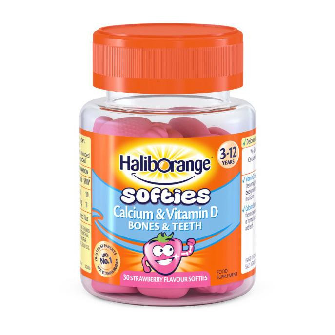 Haliborange Softies Calcium & Vitamin D Bones & Teeth 30 м'як. капсул strawberry - зображення 1