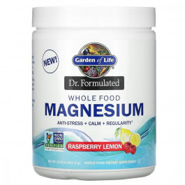   Garden of Life Магній Цільнохарчовий, смак малини та лимона, Whole Food Magnesium Powder, , 421,5 г