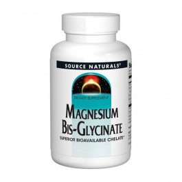   Source Naturals Магній бісгліцинат  Magnesium Bisglycinate Powder 60 таблеток