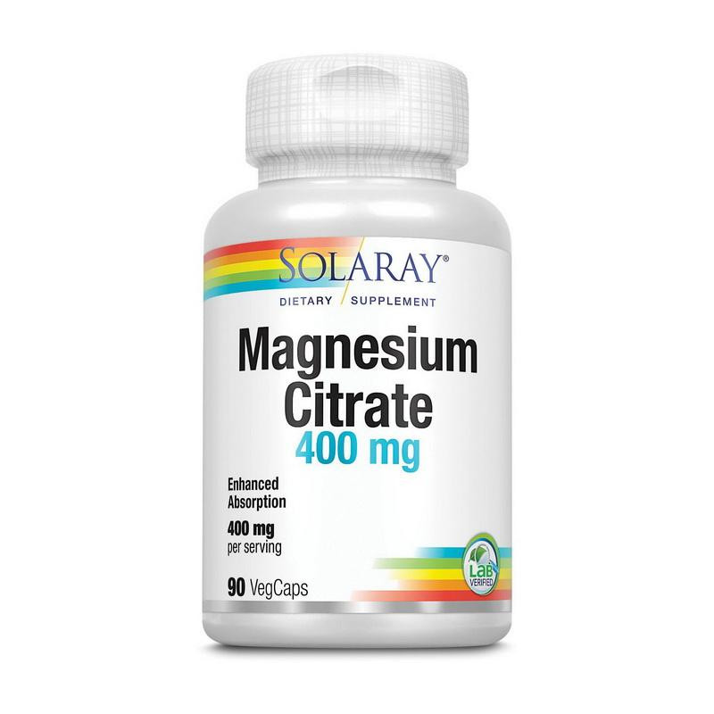 Solaray Magnesium Citrate 400 mg 90 капсул - зображення 1