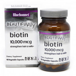   Bluebonnet Nutrition Біотин, 10 000 мкг, Beautiful Ally, , 90 вегетаріанських капсул