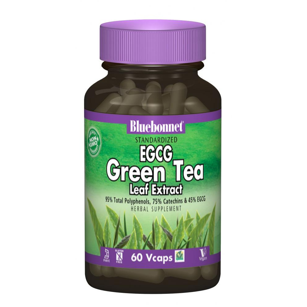 Bluebonnet Nutrition EGCG Екстаркт Листя Зеленого Чаю, , 60 гелевих капсул - зображення 1