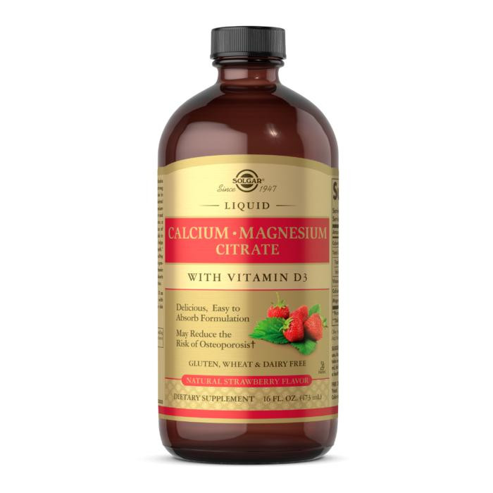 Solgar Кальций, магний, витамин Д3  Calcium Magnesium Citrate with vit D3 473 мл strawberry - зображення 1