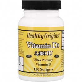   Healthy Origins Витамин д3  Vitamin D3 5000 IU 120 капсул