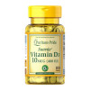 Puritan's Pride Витамин д3  Vitamin D3 400 IU 100 таблеток - зображення 1