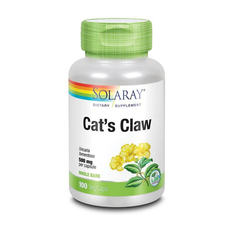 Solaray Кошачий коготь экстракт Solaray Cat`s Claw 500 mg 100 капсул - зображення 1