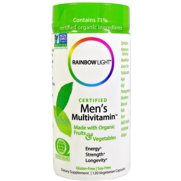 Rainbow Light Витамины для мужчин Rainbow Light Certified Men's Multivitamin 120 капсул - зображення 1