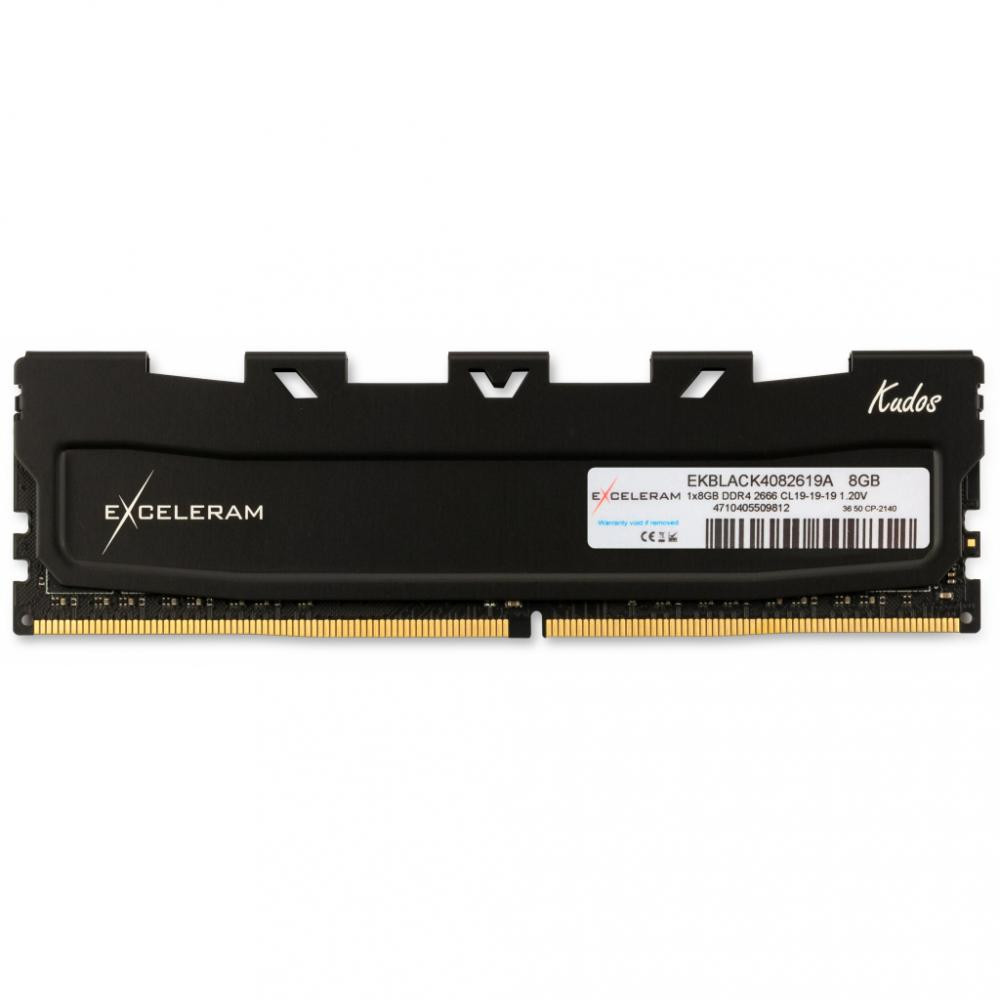 Exceleram 8 GB DDR4 2666 MHz Black Kudos (EKBLACK4082619A) - зображення 1