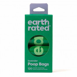   Earth Rated (Ес Рейтід) Poop Bags Lavender - Пакети для прибирання за собакою з ароматом лаванди 120 шт. (8 руло