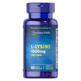   Puritan's Pride Л-лизин (L-Lysine), 1000 мг, 60 капсул (PTP16011)