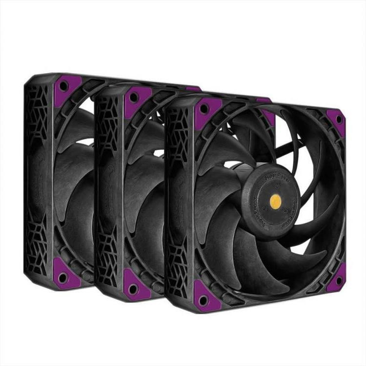 Super Flower MEGACOOL 120mm Black/Purple 3-Pack (SF-PF121-BK-3P) - зображення 1