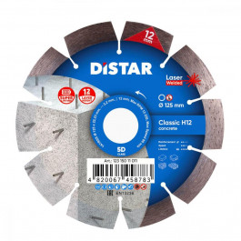   Distar Круг алмазный отрезной 1A1RSS/C3-W 125x2,2/1,3x12x22,23-10 Classic H12 (12315011011) (тротуарная пли