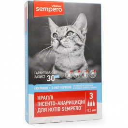   Vitomax Краплі інсектоакарицидні  Sempero для котів 3х0,5мл (400052) (4820195040362)