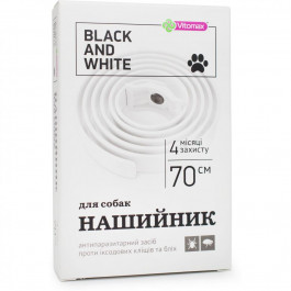   Vitomax Ошейник инсектоакарицидный Black and White от блох и клещей для собак 70 см (40070-2) (4820150201425