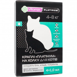   Vitomax Капли на холку Platinum для котов весом 4-8 кг 4х1мл (500101) (4820150201128)